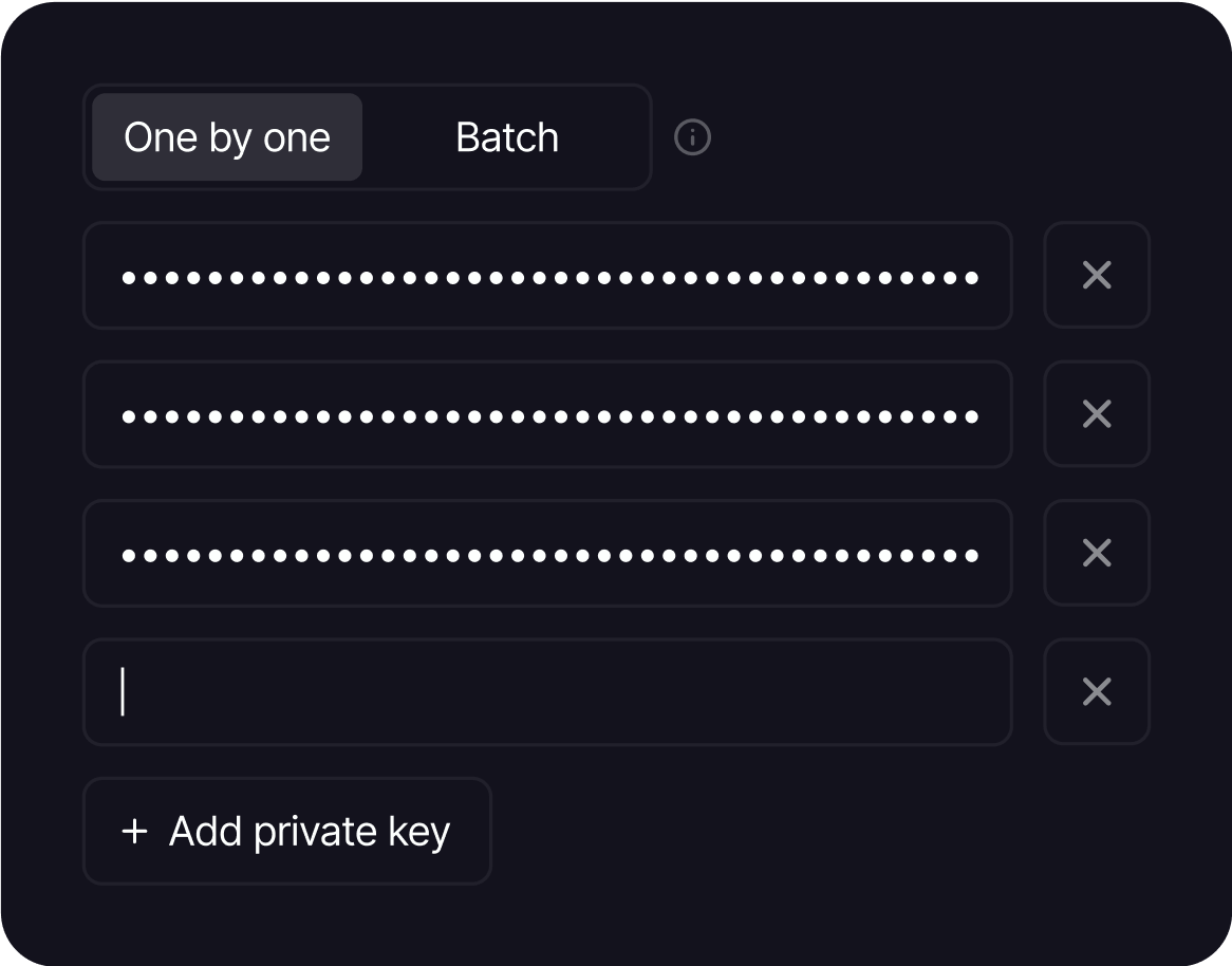 Private keys